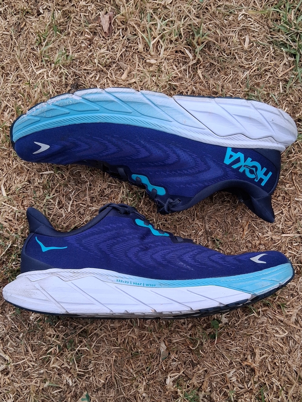 Hoka Men’s Navy with Teal Athletic Running Shoes
